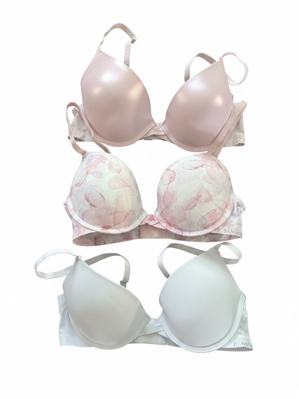 Danskin Intimates Bra Bundle 3 Pack Size 34B Pink‎ White